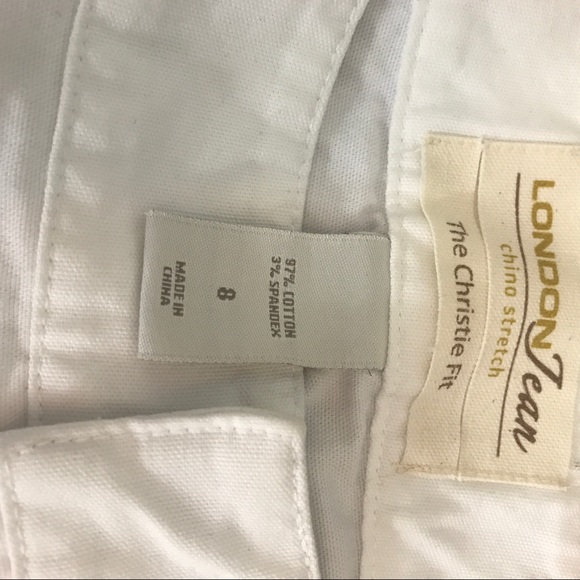 Resort Victoria Secret London Jeans Sz 8 White Chino Stretch Christie Classic C… - Picture 9 of 9